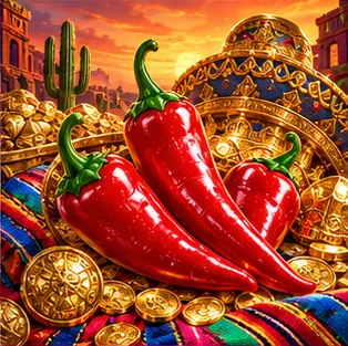 Rote Chilischoten und Goldschatz